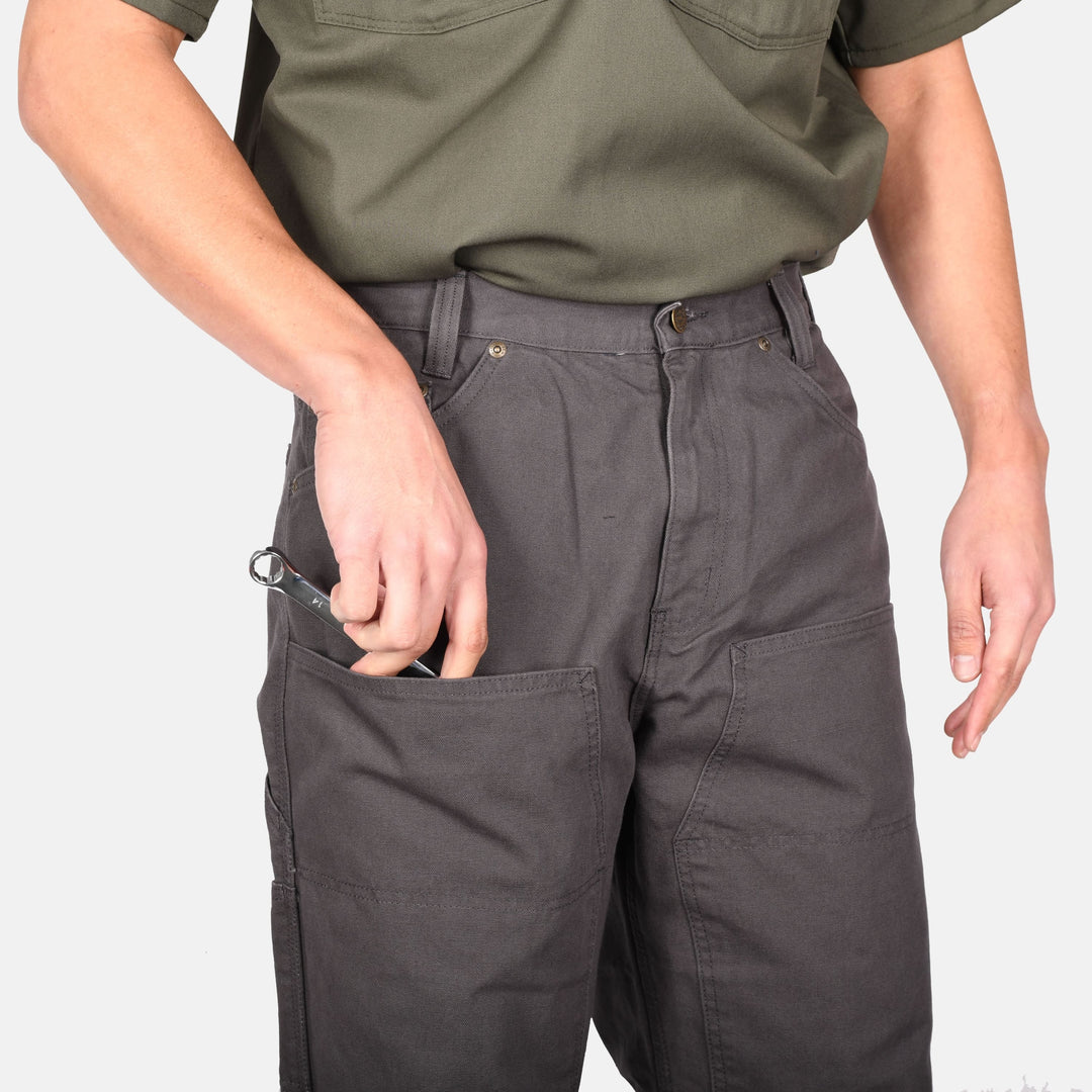 Canvas Double Knee Carpenter Pants - Charcoal