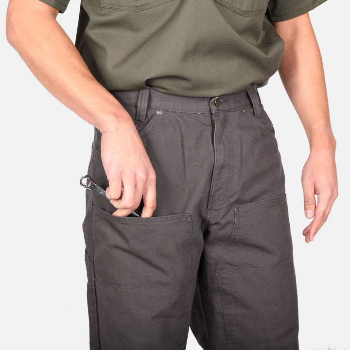 Canvas Double Knee Carpenter Pants - Charcoal
